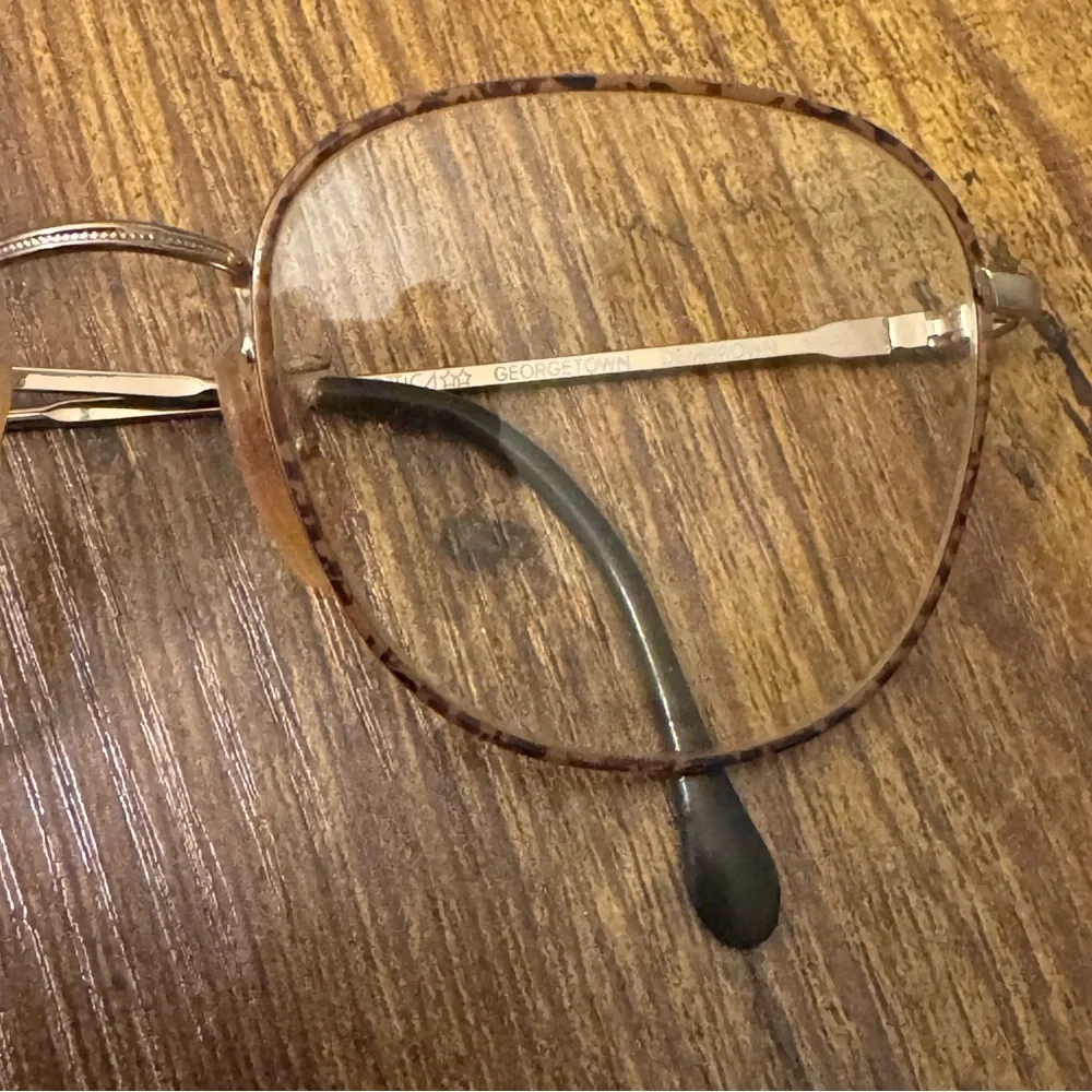 Luxottica Georgetown Gold‎ Demi Brown Aviator Eyeglass Frames 54-20-140 Italy